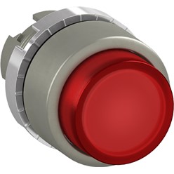 Verlichte drukknop niet terugverend rood Verhoogde drukknop